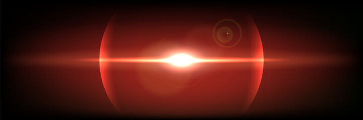 Light glare effect with vector sonlight. Lance refraction effect. On transparent background.