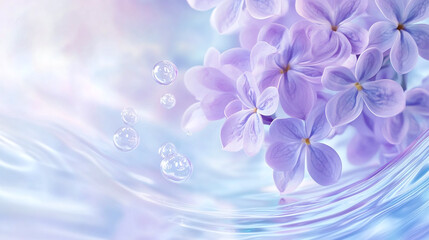 紫色丁香花水纹壁纸