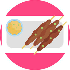 Grilled Kabab – Represents skewered and grilled meat, a popular Egyptian dish.