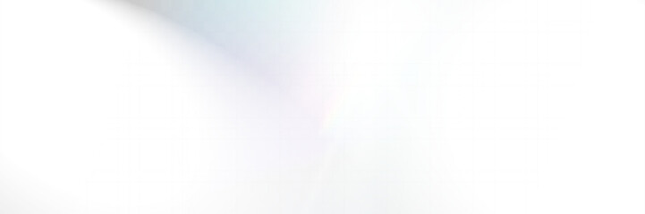 Bright white light explosion with lens flare, rainbow reflections, and sparkles on transparent background.