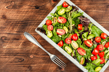 Fresh summer vegetables salad.