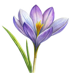 Fototapeta premium Title: Beautiful crocus flowers with delicate cup-shaped petals in early spring 