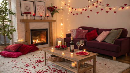 Romantic Valentine's Day Living Room Decor Ideas.
