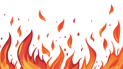 White Background with Red Fire Coming from Everywhere