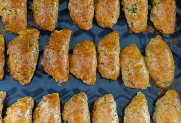 Homemade Cheese and Dill Pogaca