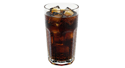 Isolated Refreshing Cola with Ice