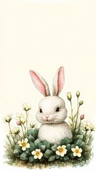 Obraz premium easter bunny with easter eggs