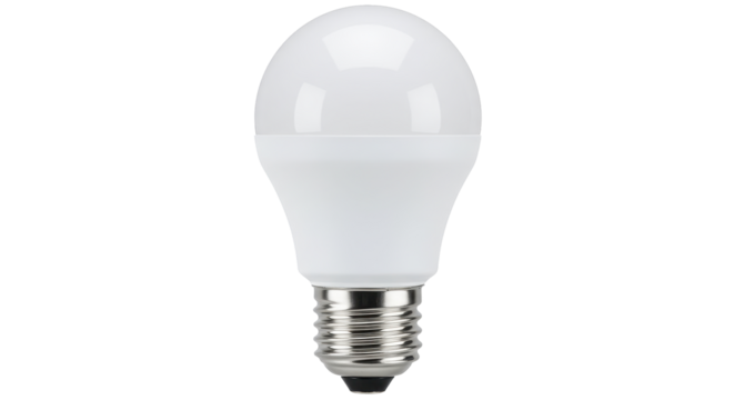 Isolated LED Light Bulb Front View