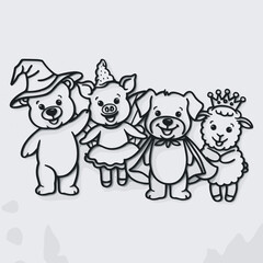 kdp cover, cover, book cover, cartoon illustration, cute coloring book cover, cute kids illustration, cartoon cover, kawaii coloring, easy and bold, kawaii cover, cozy, cozy cover, fuzzy, hygge, color