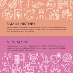 Family history and genealogy banner template