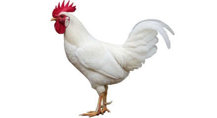 Isolated White Rooster