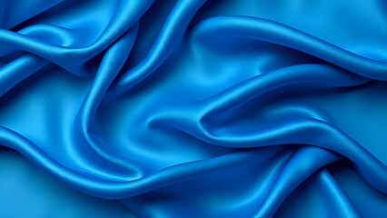 Obraz premium Blue satin background.