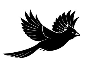 Cardinal silhouette vector illustration