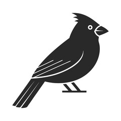 Cardinal icon silhouette vector illustration