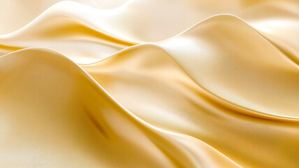 Obraz premium Abstract waves of flowing golden fabric, creating a luxurious and elegant background texture. Perfect for opulent designs and visuals.
