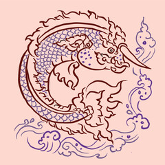 Fototapeta premium illustration of fantasy fish vector for card decoration illustration