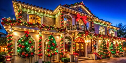 Fototapeta premium Festive Christmas Party Building Architectural Photography