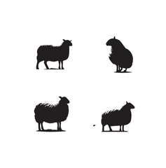SILHOUTTE OF CLEAN VECTOR OF COTWOLD SHEEP