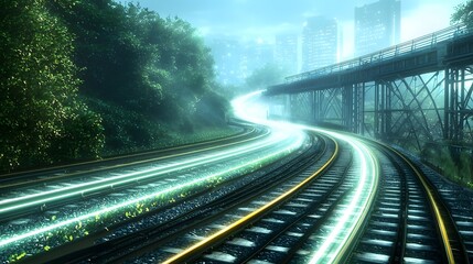 Fototapeta premium Advanced robotic tunnel boring machines excavate and construct an intricate underground subway system in a bustling urban cityscape