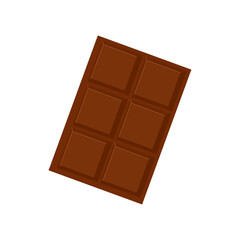 Milk Chocolate bar. Delicious dessert. Dark chocolate, icon. Cocoa organic product vector illustration isolated on white background.