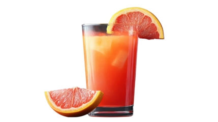 Citrus Fusion: Refreshing grapefruit cocktail in a clear glass, garnished with fresh grapefruit slices, evoking a sense of summer relaxation and natural refreshment.