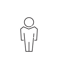 man icon, vector best line icon.