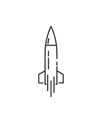 missile icon, vector best line icon.