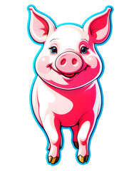 Fototapeta premium funny cartoon pig