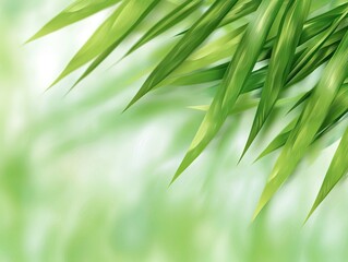 Fototapeta premium Gentle breeze caressing lush green grass nature scene peaceful environment close-up view serenity concept