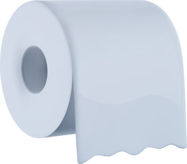 3d vector white toilet paper roll in realistic style. Element design for bathroom. Modern illustration.