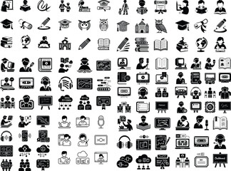 Education Icon Set - Smart Series School - line vector icon set. Pixel perfect. Editable stroke. The set includes a School Building, Set of  Education and Learning web icons in line style. School, 