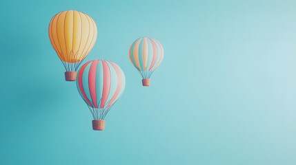 Obraz premium balloon, air, sky, hot, travel, vector, fly, balloons, illustration, transportation, basket, flying, hot air balloon, adventure, cloud, transport, color, fun, flight, airship, freedom, colorful, cloud