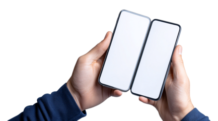 Digital innovations in dual-screen smartphones for better multitasking on transparent background