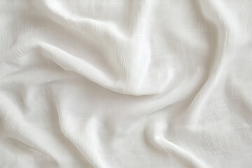 Obraz premium White silk fabric Isolated on transparent background, PNG