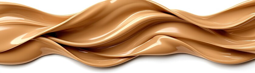 Fototapeta premium Artistic swirls of peanut butter close-up food photography in a cozy kitchen setting