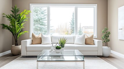 Modern minimalist living room interior design