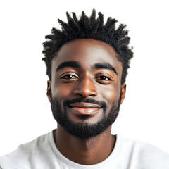 Fototapeta premium A Man with Affectionate Expression and Dreadlocks Isolated on Transparent Background