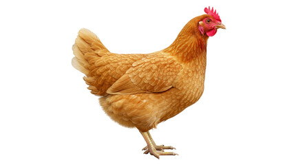 Isolated Light Brown Hen