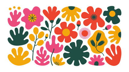 Playful Abstract Shape Pattern Vector, fun and colorful collection of geometric, fluid shapes, perfect for playful designs and modern art projects