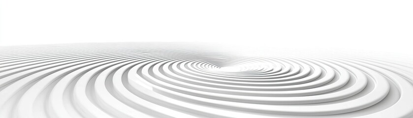 Fototapeta premium Elegant white ripple patterns minimalist art digital artwork modern design aesthetic view serene concept