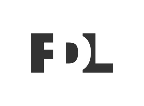 FDL logo design. Initial letter F D L bold font style for tech startups, consulting, corporate branding. Creative company name, headlines typography identity, trendy logotype.
