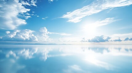 Fototapeta premium Serene Sky and Calm Water Reflection