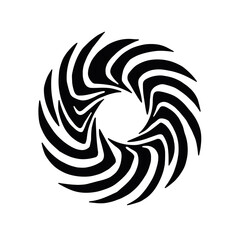 Swirling abstract design in black and white for graphic use  