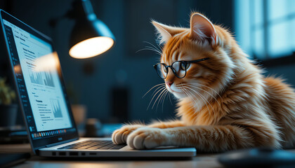 A cute tabby cat lying on a laptop, looking relaxed and sleepy, with its fur blending in with the laptop's surface