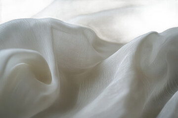 white silk  Isolated on transparent background, PNG