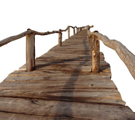 Freigestellte Br&uuml;cke aus Holz. Geeignet f&uuml;r Bildkreationen.