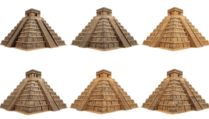 Ancient pyramid with detailed textures historical landmark