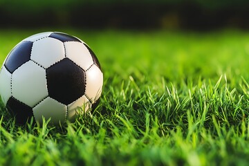 Soccer Ball on Lush Green Grass