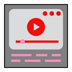 Subtitles Filled outline icon
