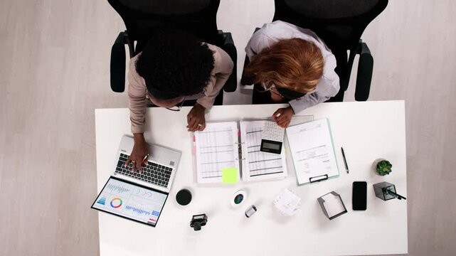 Professional African American Woman Working